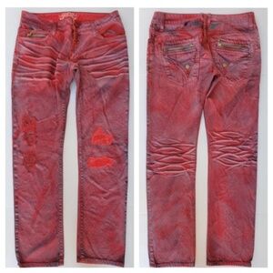 New ROBIN'S JEAN Short Flap Slim Straight Jeans 44